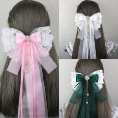 Lolita Princess Women Party Lace Bow Hair Clip Hair Accessories Wedding Cute New