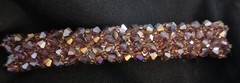 CLIP PARIS Purple Iridescent Beaded Barrette Hair Clip for Women Metal Glass VTG