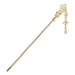 Temperament Bamboo Tassel Hair Sticks Gold Alloy Elegant Flower Hairpins for Wom
