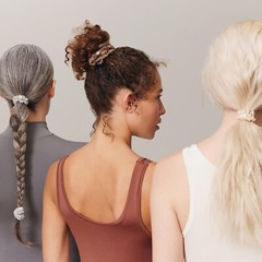 slip Silk Skinny Scrunchies – Light Brown | Set of 4 Pure Silk Skinny Scrunchies