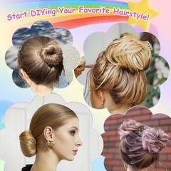 Extra Small Hair Bun Maker for Kids (2 Inch), 6 PCS 1 Count (Pack of 6)
