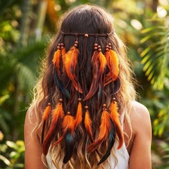 Boho Feather Headband Gypsy Indian Headpiece Hippie Festival Hair Accessories
