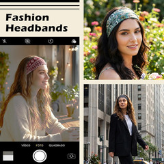 Headbands for Women,Wide Stretchy Sports Hair Bands, Elastic Soft Fashion Head B