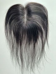 2.75″x4.3″Super Breathable Thin Light Lace 100% Human Hair Topper Wiglet Clip in