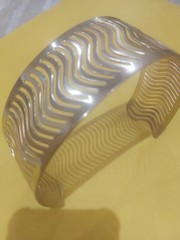 Golden Metallic Wave Pattern headpiece Hair Accessory For Woman Wedding Party