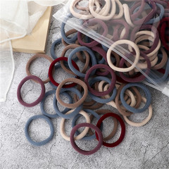50Pcs Black Elastic Hair Band Leagues Ties Colets Scrunchies Springs Gum Accesso