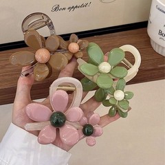 3Pcs Flower Hair Claw Clips Set Floral Acrylic Hair Clamps Cute Hair Daily Wear