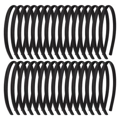 30 Pcs Black Headbands for Girls Skinny DIY Head Bands Hard Thin Headband wit…