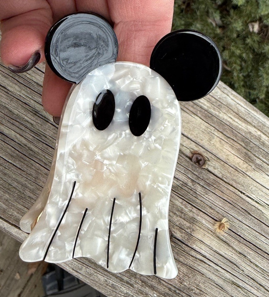 Disney Mickey Mouse ghost not so scary Halloween Hair Claw Clip