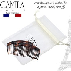 Paris AD66/2 French Side Comb Large Curved Tortoiseshell Hair Combs for Women
