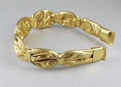 shiny gold lamé headband 1.5″ wide faux leather headband hair band accessory