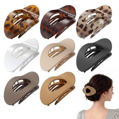 Upgraded 8 Pack French Flat Hair Clips for 1 Count (Pack of 8), Neutral color