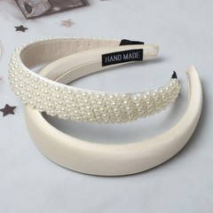 Cuizhiyu 5PK White Pearl Headbands for Women 1 Count (Pack of 5), Color A