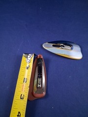 *2* Made In France Large Snap Barrette Striped Paint Brush Look *19