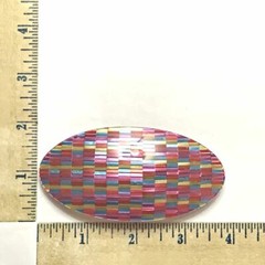 Vintage Barrette Beautiful Colorful Pattern Print Women Hair Clip Made in France