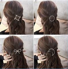 SGM 4 Pieces Minimalist Hair Clips Hairpin Hair Clamps