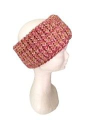 Handmade Merino Wool Blend Knit Headband – Warm Multicoloured Winter Accessory