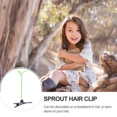 50PCS Grass Funny Sprouts Trendy Bean Hairpins Hair Clips Grass Hairpin for Kids