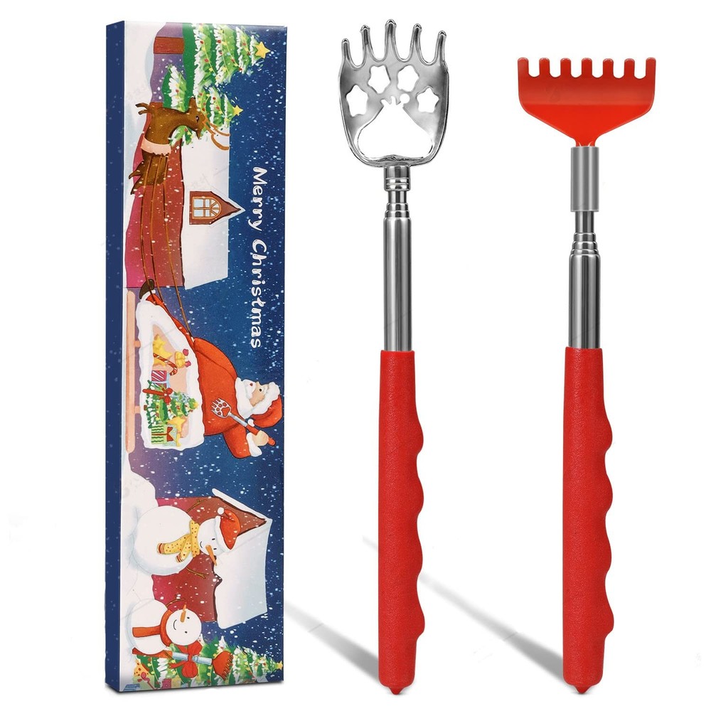 Stocking Stuffers for Men, 2 Pack Extendable Back Scratcher, Christmas Gifts for