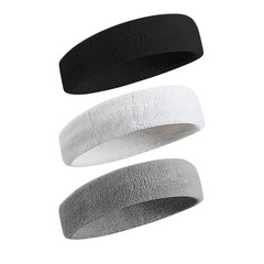 3pack Sports Headband Yoga Gym Sweatband Women Men Hair Bands Head Sweat Band