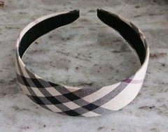 RARE VINTAGE AUTHENTIC BURBERRY CLASSIC NOVA CHECK PLAID HEADBAND HAIR TIE WRAP
