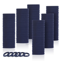 80Pcs Black Thick Hair Ties for Women, 2.36 in Large No Metal Ponytail Holders,