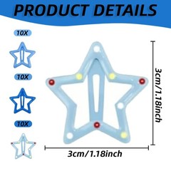 30PCS Star Hair Clips Snap Barrettes Cute Star Hair Accessories Alloy Resin C…