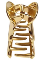 J.Crew Ridged Metallic Hair Claw Shiny Matte Gold One Size CK116 New with Tags