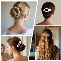10 PCS Flat Hair Clips Women 5 Styles Non Slip Claw Matte Thin Thick Hair