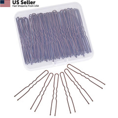 IKOCO 2.4 inch U Shaped Hair Pins for Women, Bun 1 Count (Pack of 80), Brown