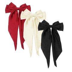 HAALII Hair Accessories – 3 Pcs 1 Count (Pack of 1), white, red, black