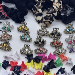 Y2K 67 Piece Assortment Hair Accessories Metal Butterfly Claw Clips Scrunchies