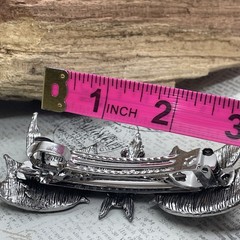 Festival Silver Bat Bats Gothic Celti Moon magic Spell Love Hair Clip Comb