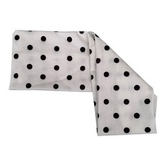 White Polka Dot Headband for Women Soft Stretch Hair Band