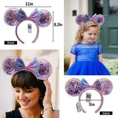 Disney` Park Shanghai Confetti Pink Headband Minnie Ears for Kids Adult