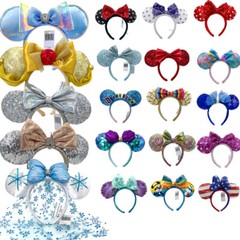 Disney Parks Sequin Loungefly Minnie Mickey Ear Rapunzel Cinderella Headband