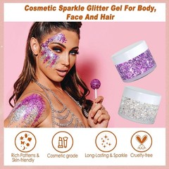 50ML Red White Blue Body Glitter Gel – Perfect for Independence Day Sparkle