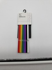 Nike Skinny Elastic Headbands Women Multicolor 8 Pack Swoosh Logo Sporty