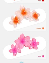 11CM Candy Color 3 Flower Sweet Large Gradient Shark Clip Hairpin Headwear Head