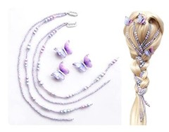 Imitation Pearl Hair Clip In Hair Braiding clips 1 Count (Pack of 1) F-Pink