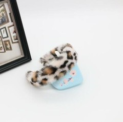 Luxurious faux-fur fuzzy leopard-pattern headbands – good quality