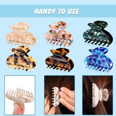 6 Pieces Tortoise Shell Hair 6 Count (Pack of 1), Assorted,Tortoise