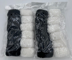 DONUTS SCRUNCHIES BLACK AND WHITE 24 PIECES (2 PACK).