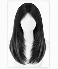 6″x6.3″Front Lace Women Black/Brown Highlight Synthetic Hair Topper Clip in 16″
