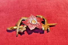 Beautifully hand crafted wooden flower hair clip with wooden stick