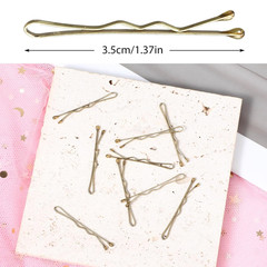 Curved Mini Bobby Pins Set, 150 Count with Storage Box for All Hair Styles
