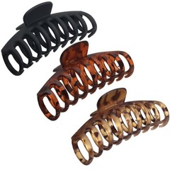 Big Hair Claw Clips for Women – 4.3 Nonslip Jumbo Clips for Long, Thick Hair,…