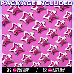Star Hair Clips and Barrettes Set – 20 Pcs 1.22″ Y2K Hair Accessories, 10 Pcs 1.