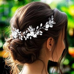 Flower Wedding Hair Vine Crystal Bridal Accessories Pearl Bride Pieces Women