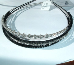 Black and White Rhinestone Icing Headband New w Tag